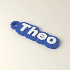 Schlüsselanhänger mit Name in Blau (Rendering)