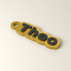Schlüsselanhänger mit Name in Gold (Rendering)