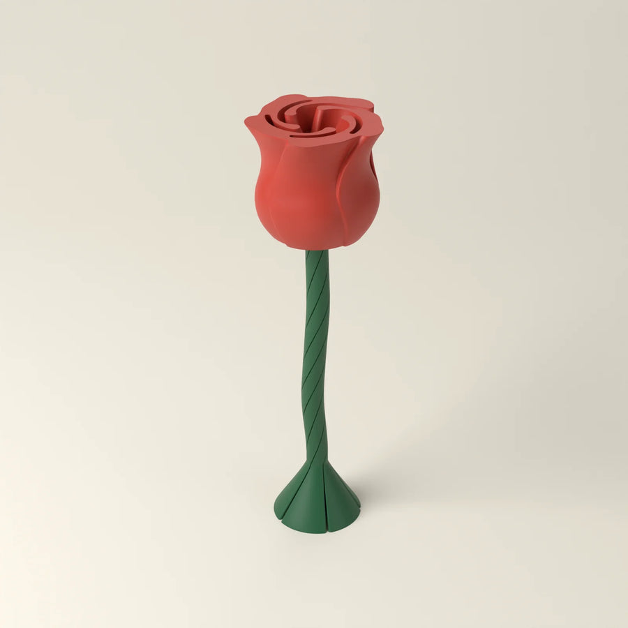 Rose mit Stiel, gedruckt im Spiralmodus (Rendering)