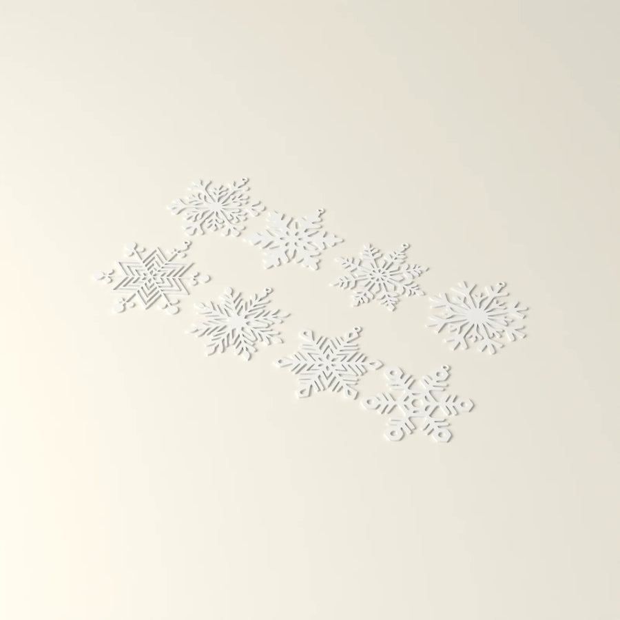 Schneeflocken zum Aufhängen, 8er-Set (Rendering)