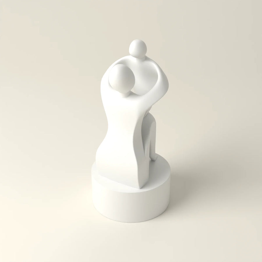 Skulptur „Mutter und Kind“ (Rendering)